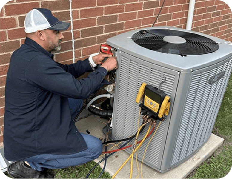 heating installation man furnace installation in saginaw